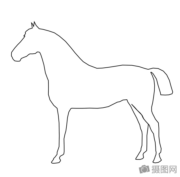 简单的马的形状