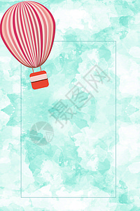 卡通热气球背景背景图片