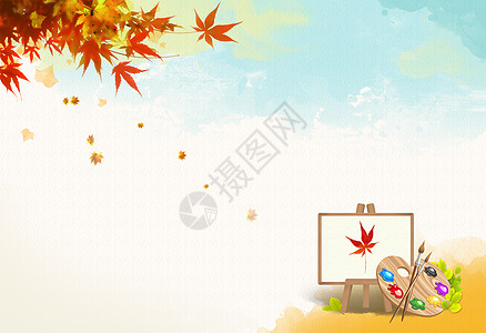 秋天枫叶多彩风景高清图片