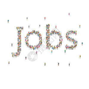 矢量创意jobs单词背景图片