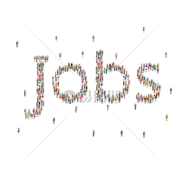 矢量创意jobs单词图片