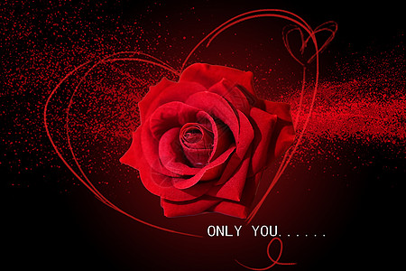 情人节图片炫酷红色玫瑰爱情背景设计图片