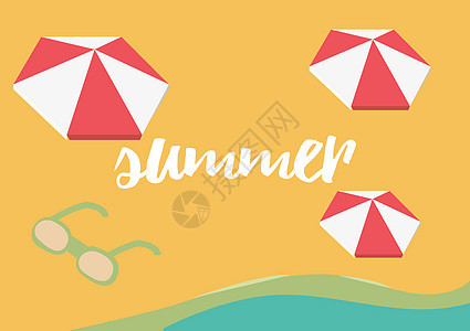 夏季海滩海报背景图片