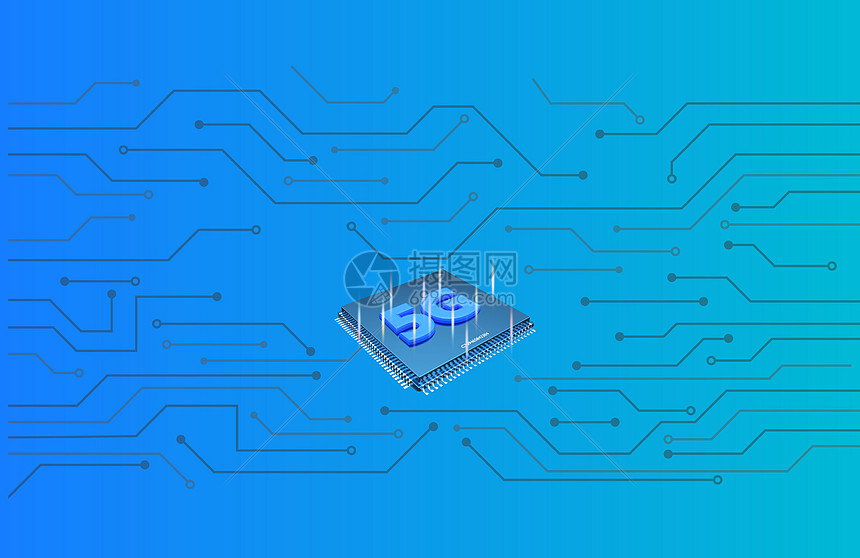 科技线条信息技术蓝色背景图片