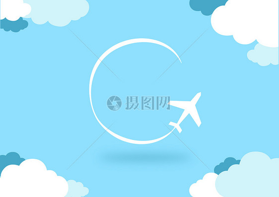 天空上的飞机图片