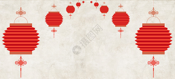 春节背景图中国风红色灯笼矢量背景图设计图片