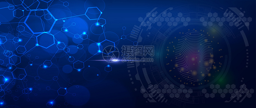 科技信息技术线条蓝色背景