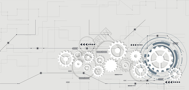 灰白色系齿轮科技背景图片素材