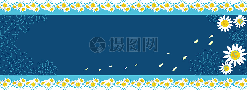 菊花蓝色背景图片