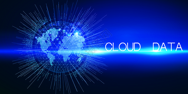 云数据蓝色科技背景背景图片