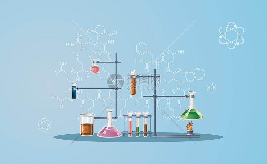 化学医疗实验矢量图片