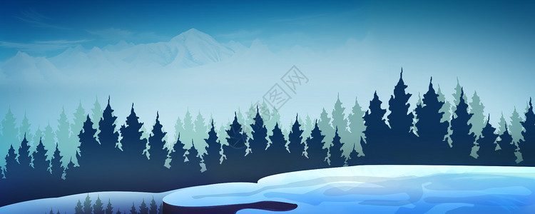 林海雪原背景图片