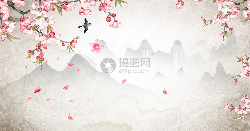 中国风 水墨背景图片