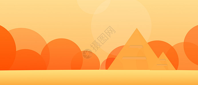 矢量沙漠金字塔天气插画背景设计图片
