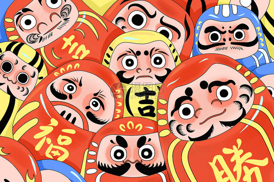 日本达摩新年不倒翁