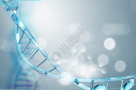 基因结构蓝色渐变DNA分子设计图片