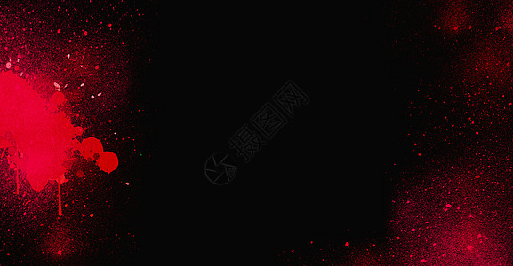 黑色红色油漆喷溅背景高清图片