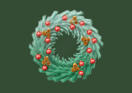 挂饰圣诞节花环设计图片