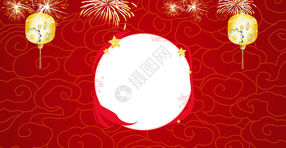 牡丹花红色喜庆节日背景设计图片