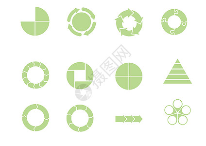 饼图几何信息演示图形插画