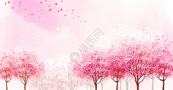 粉红色化妆品粉色桃花唯美背景设计图片
