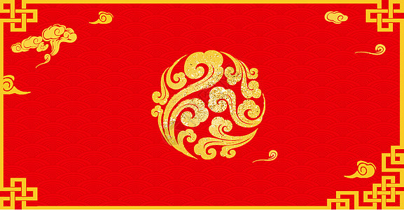 红色喜庆中国风背景背景图片