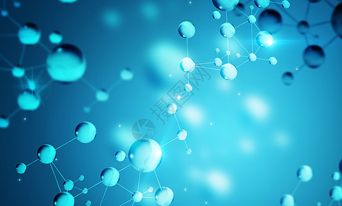 细胞链医疗分子原子结构背景设计图片