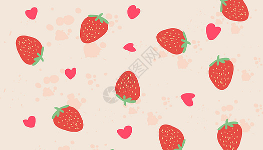 水彩手绘草莓背景图片