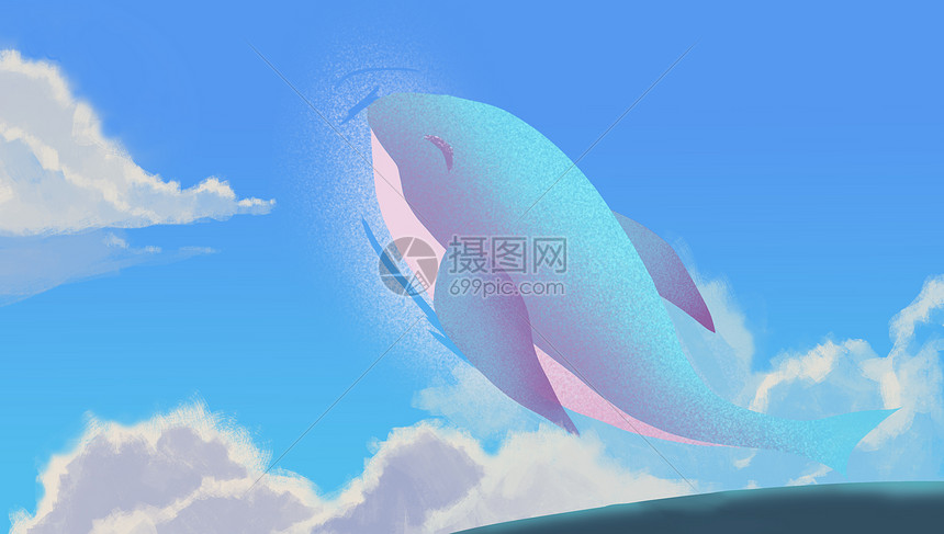 鲸鱼飞翔图片