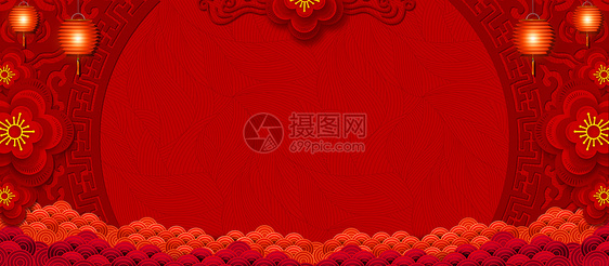 红色喜庆新年背景图片