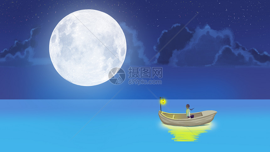 黑夜与明月图片