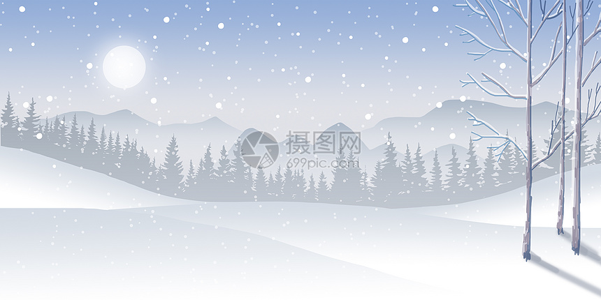 冬季雪景图片