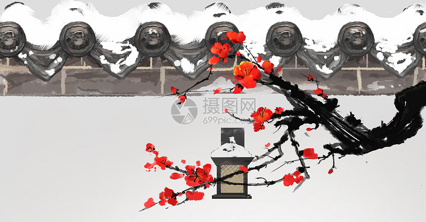 摄图网为您提供插画正版 插花图片下载,该插花图片标题为冬天的腊梅