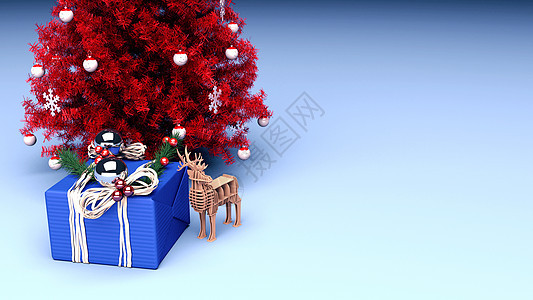 圣诞树礼物背景背景图片