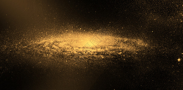 黄色星空黑金星系星云背景设计图片