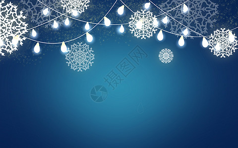 雪灯圣诞节背景设计图片
