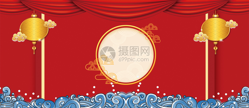 色喜庆热闹元旦新年背景图片素材_免费下载_