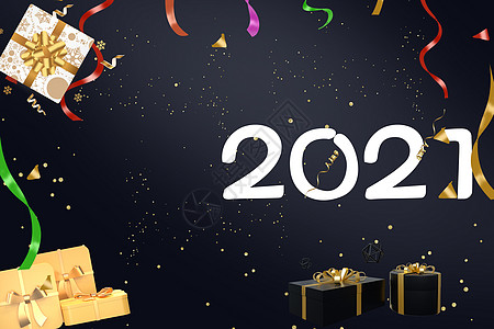 红底金字2021新年背景设计图片