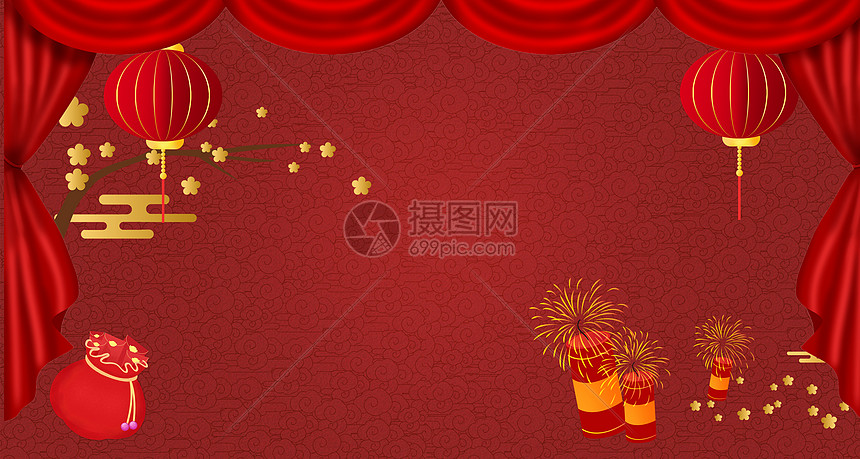 中式春节背景图片