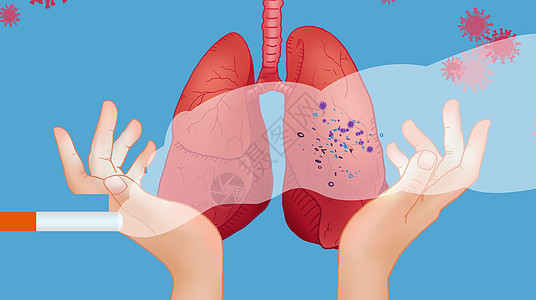 肺痛吸烟有害健康设计图片