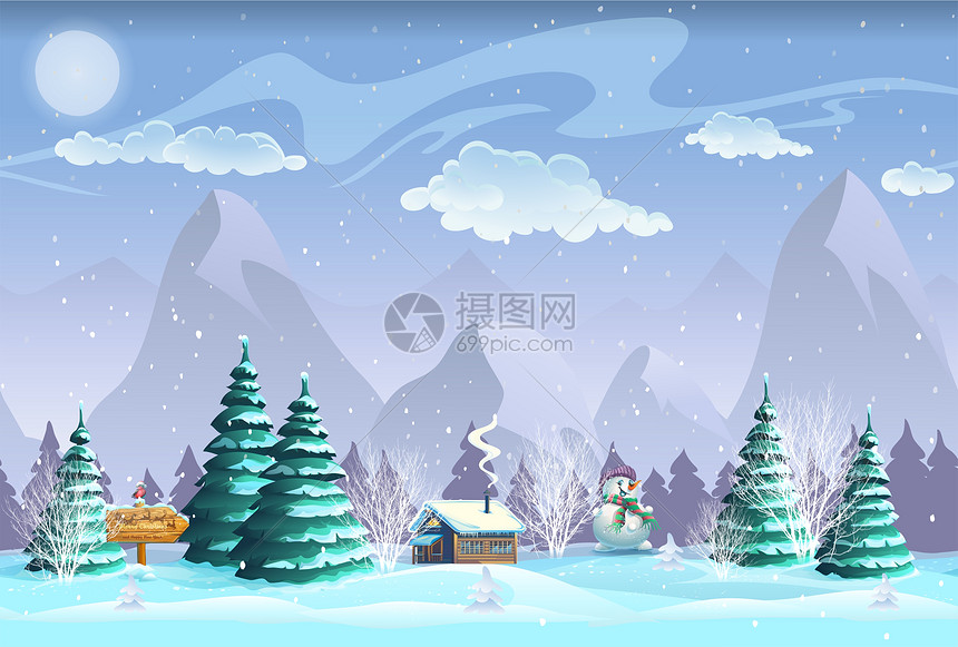 冬天雪景图片