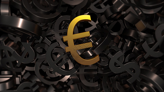 欧盟货币欧元符号模型高清图片