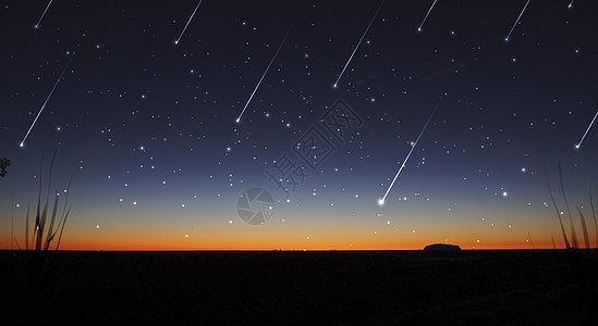 草原之夜夜晚星空背景设计图片