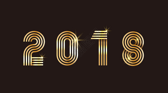 2018金属线条字体设计图片
