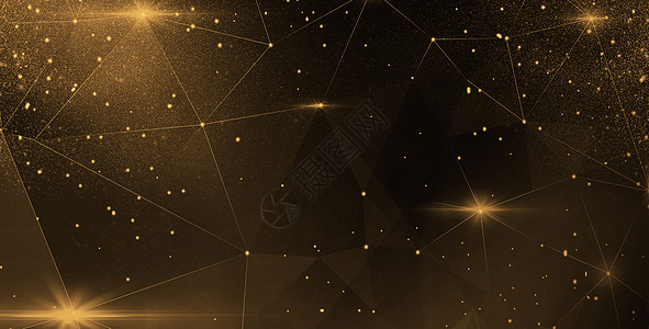 线条金色黑金星空背景设计图片