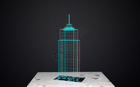科技3D全息投影背景图片