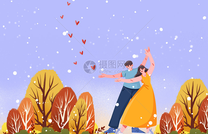 情人节插画图片