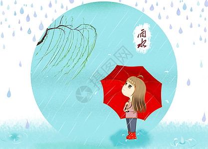 雨水雨水手绘高清图片