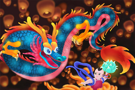 元宵龙灯会图片素材