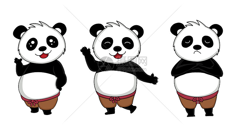 熊猫表情包设计图片
